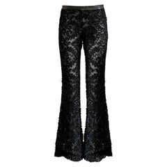 Gucci x Tom Ford F/W 1999 Werbekampagne RUNWAY Spitzenhosen in Schwarz
