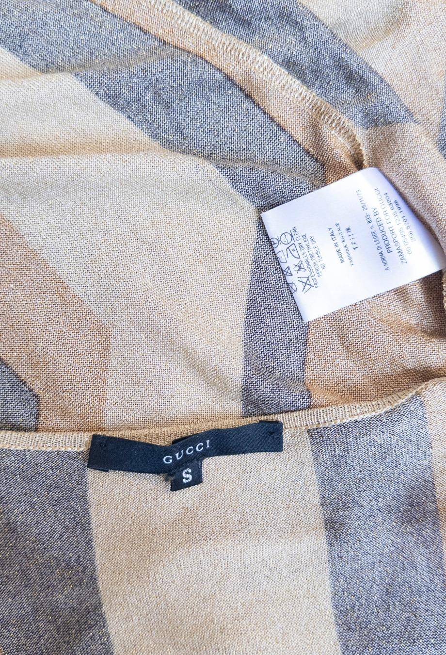Gucci x Tom Ford A/I 2000 RUNWAY Lurex Top Lame Sz IT40 in vendita 1
