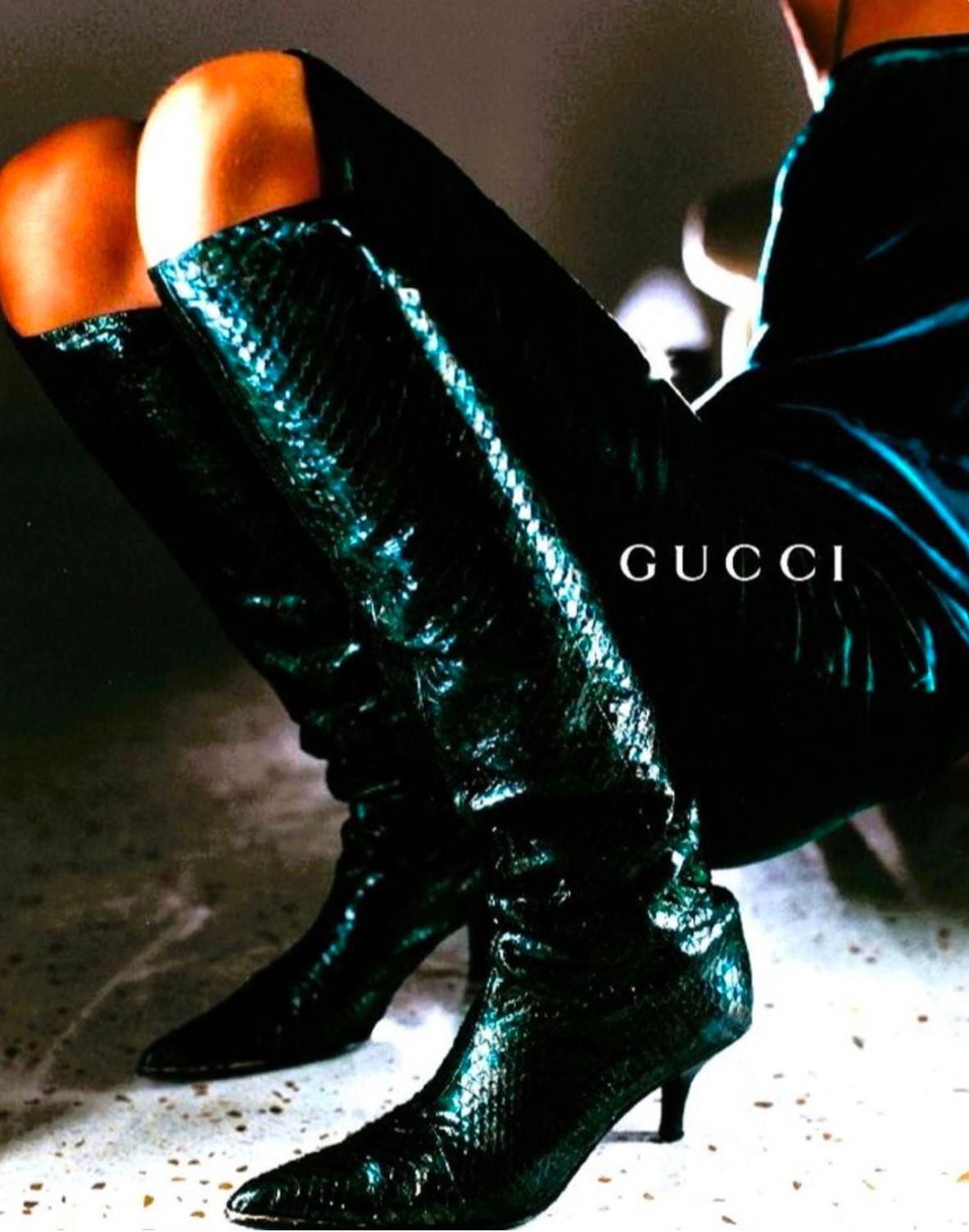 Nero Stivali in pitone Gucci x Tom Ford in vendita