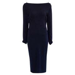 Gucci x Tom Ford S/S 1998 RUNWAY Robe en tricot marine avec lanières en cuir