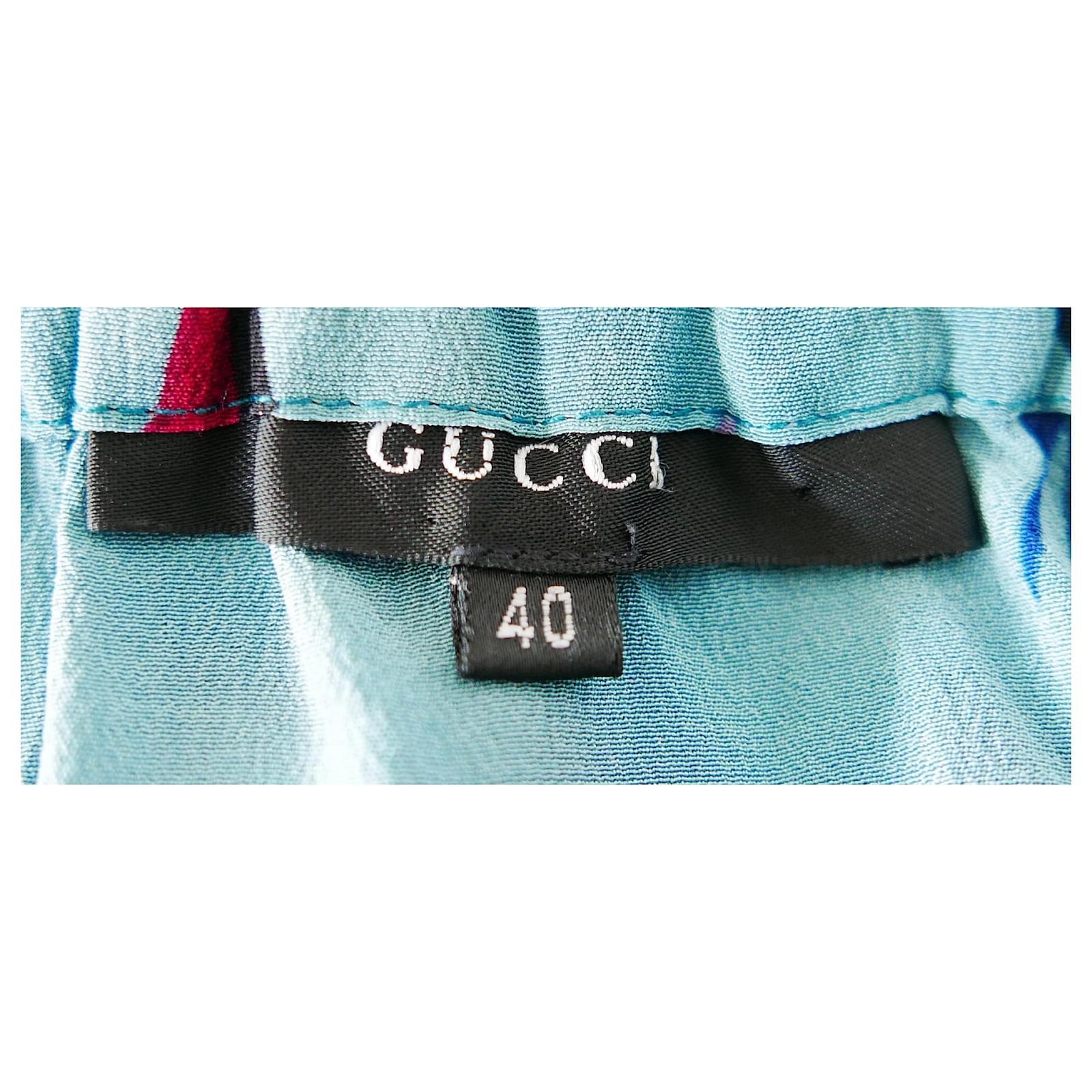 Gucci x Tom Ford SS99 Exotic Floral Silk & Leather Skirt  For Sale 2