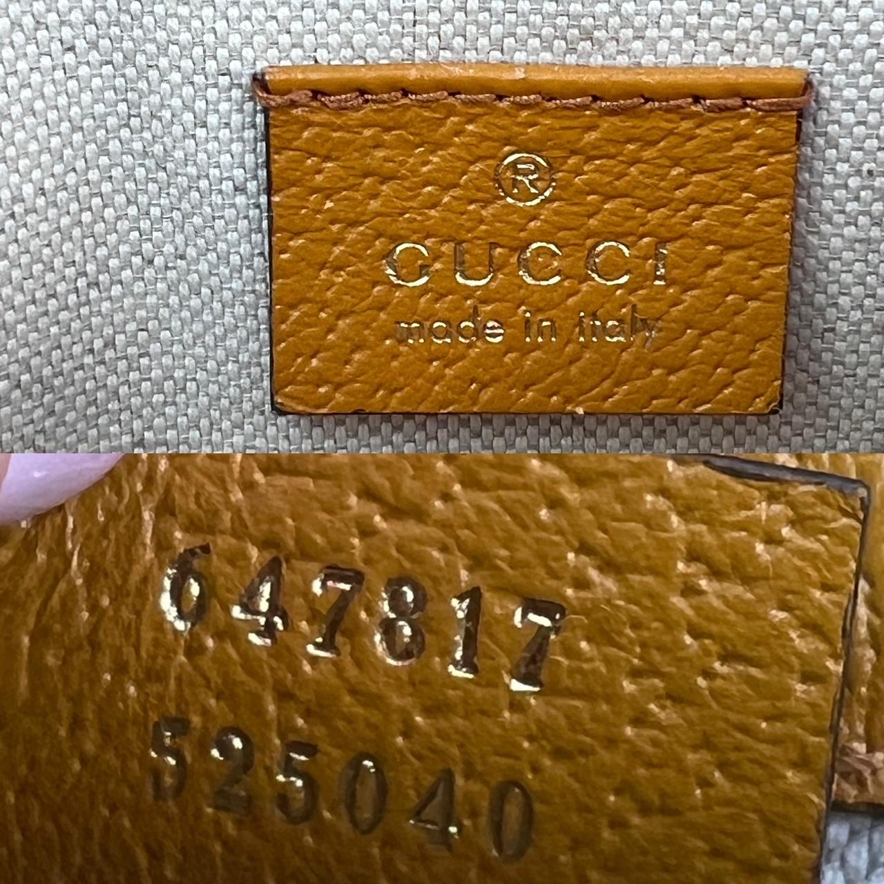 Pre-Owned  100% Authentic
Gucci XKai GG Supreme Slim Vintage Sun Oil Bear Belt Sling Bag
RATING: A/B...Very Good, well maintained, 
shows minor signs of wear
MATERIAL: gg supreme, leather trim, canvas 
STRAP: removable adjustable canvas, has few