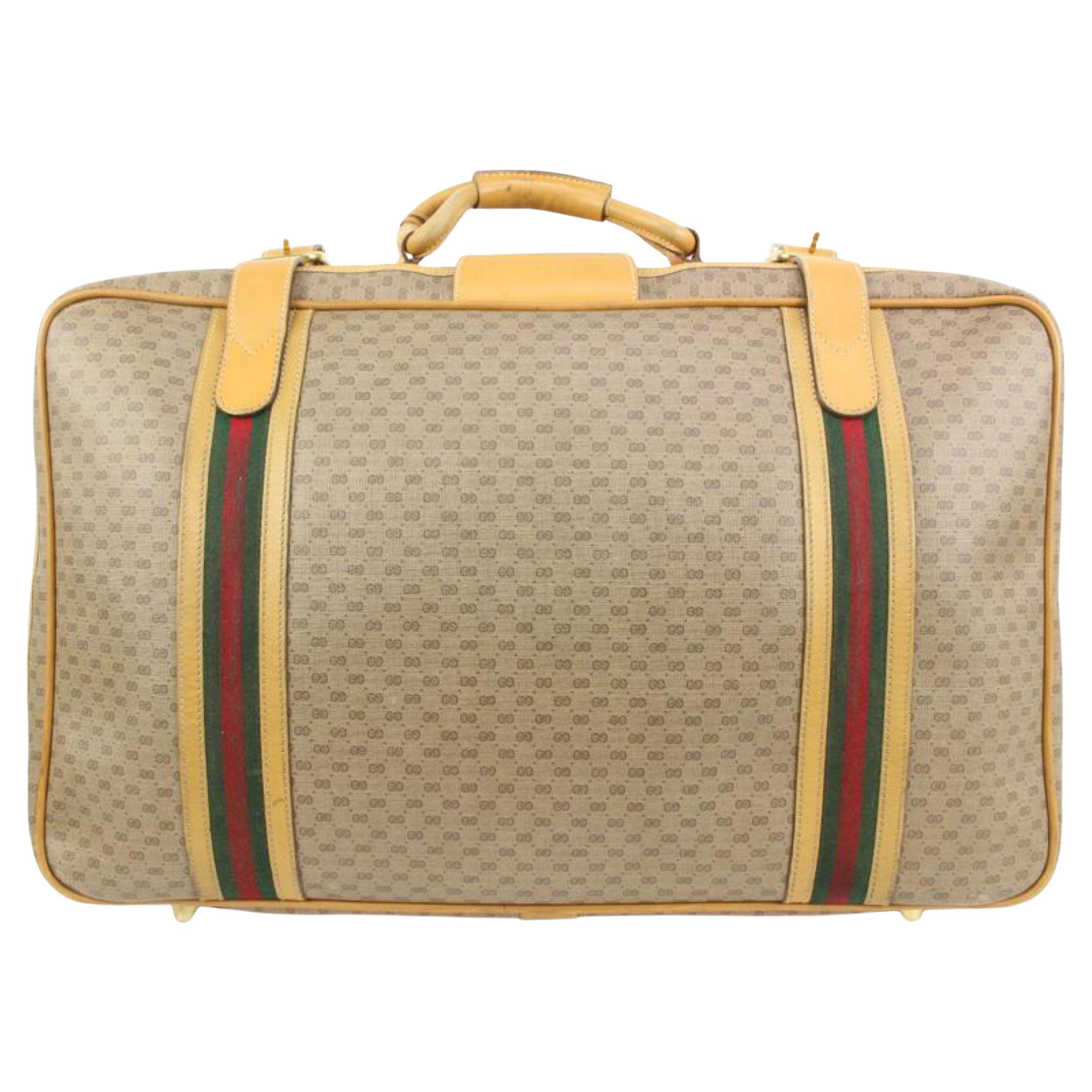 Gucci XL Micro GG Web Suitcase Soft Trunk Luggage 22g321s