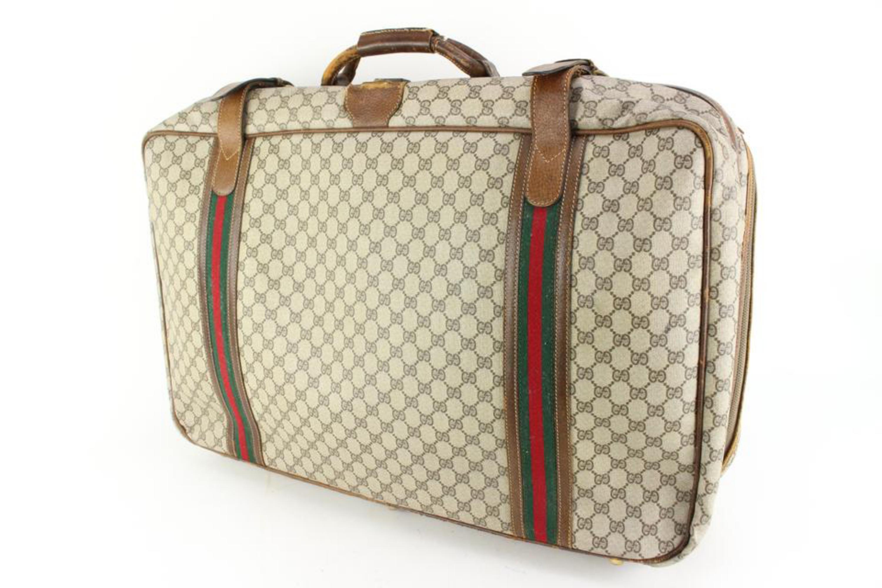 Gucci XL Supreme GG Monogram Web Suitcase Luggage Soft Trunk 62gz429 en vente 5