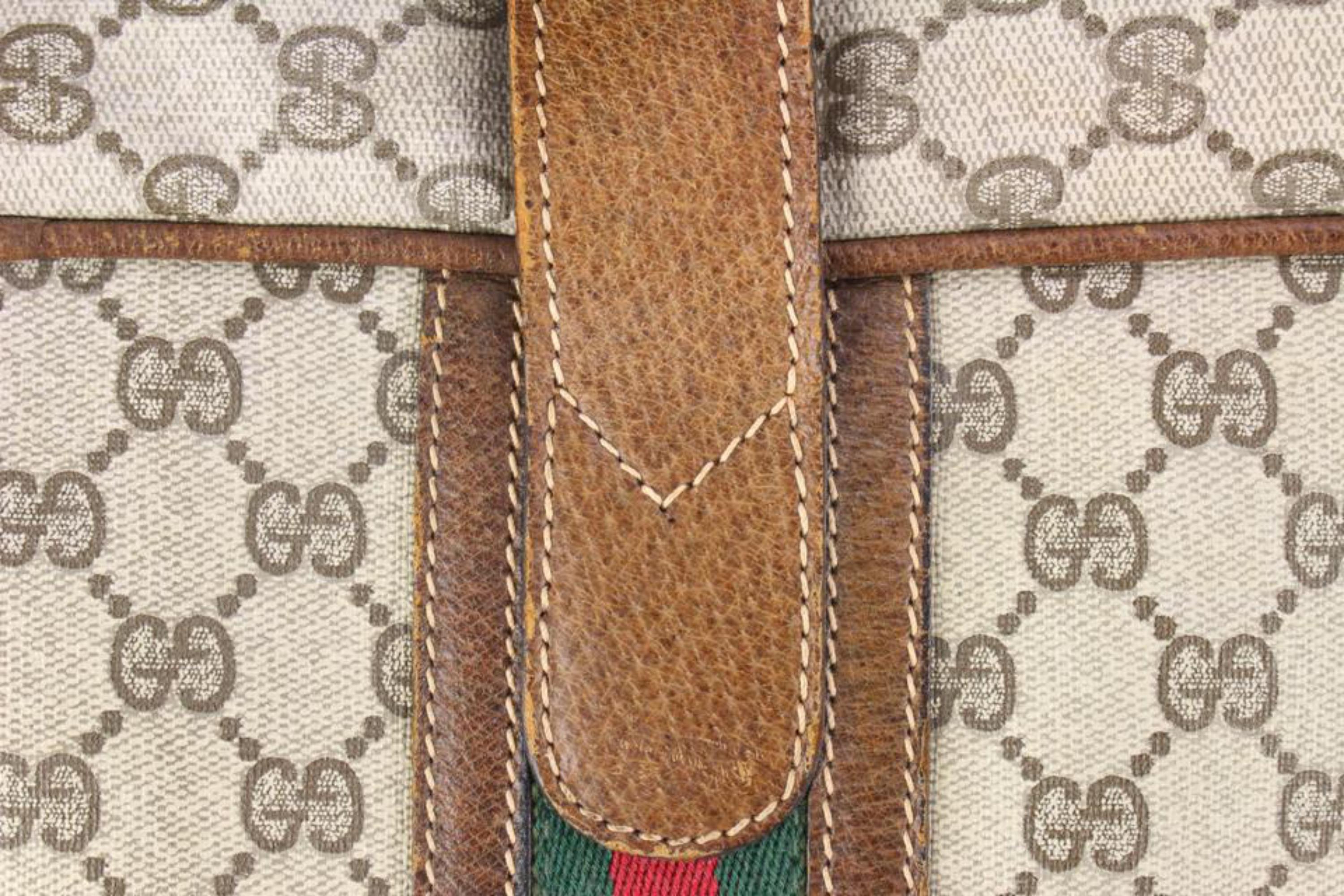 Gucci XL Supreme GG Monogram Web Suitcase Luggage Soft Trunk 62gz429s For Sale 3