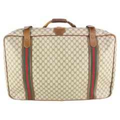 Used Gucci XL Supreme GG Monogram Web Suitcase Luggage Soft Trunk 62gz429s
