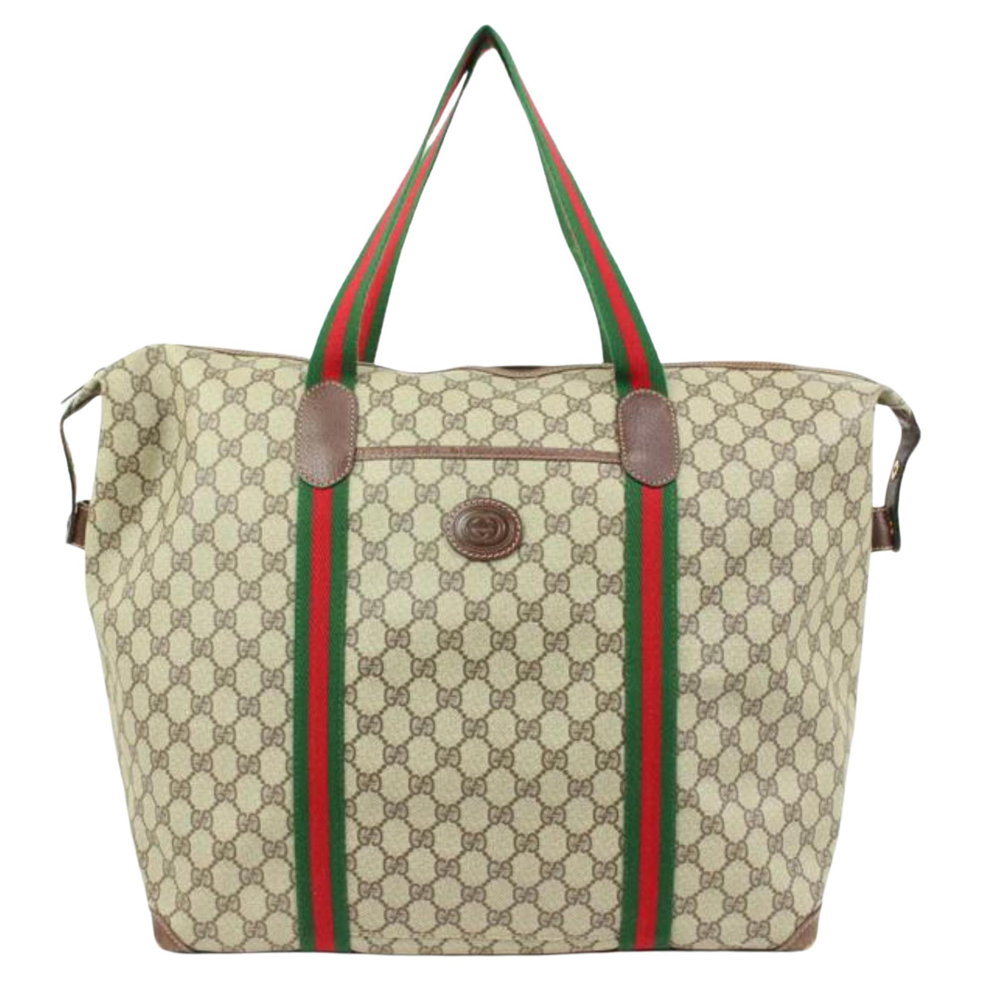 Gucci XL Supreme GG Monogram Web Travel Tote Upcycle Ready s329g12