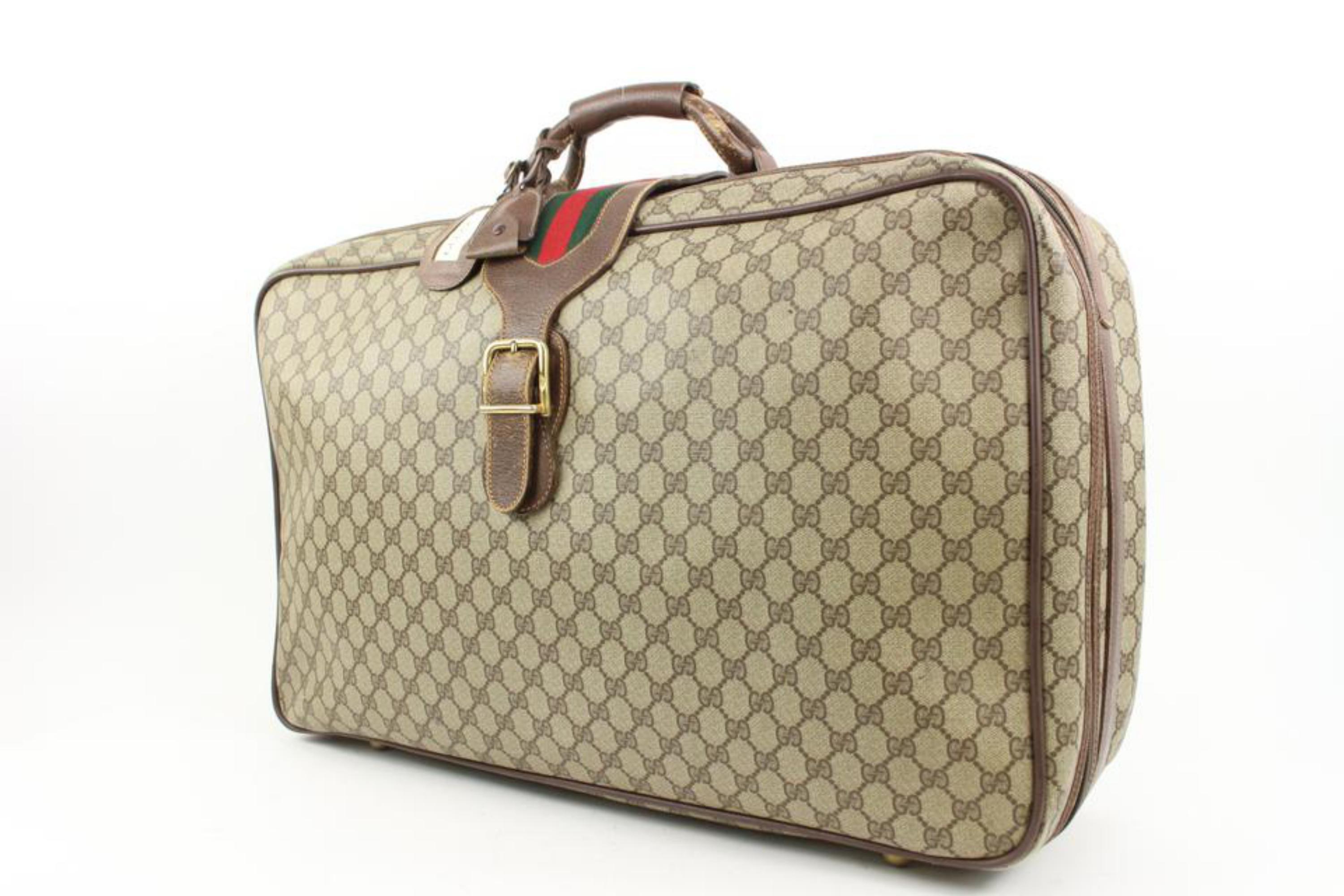 Gucci XL Supreme GG Web Suitcase Soft Trunk Luggage s210g66
Date Code/Serial Number: 21-19-009
Made In: Italy
Measurements: Length:  23