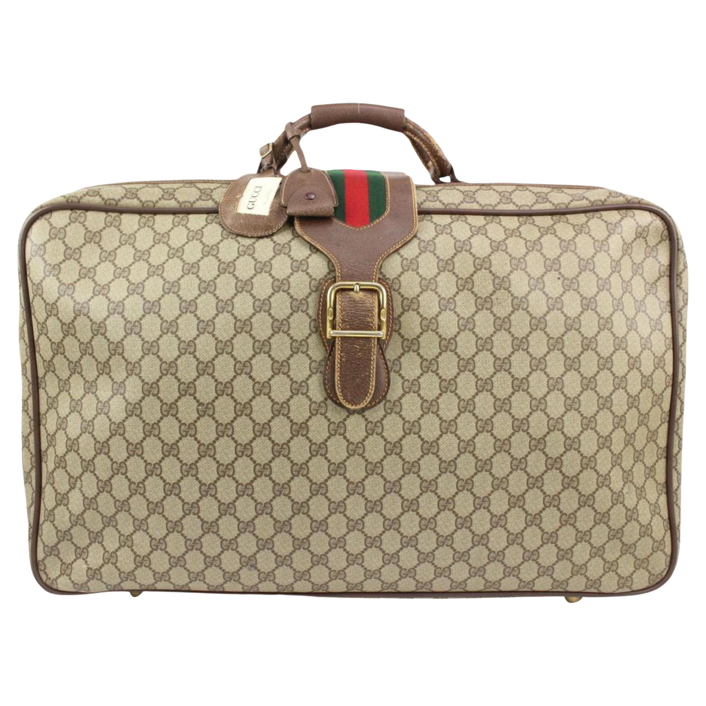 Gucci XL Supreme GG Web Suitcase Soft Trunk Luggage s210g66 For Sale