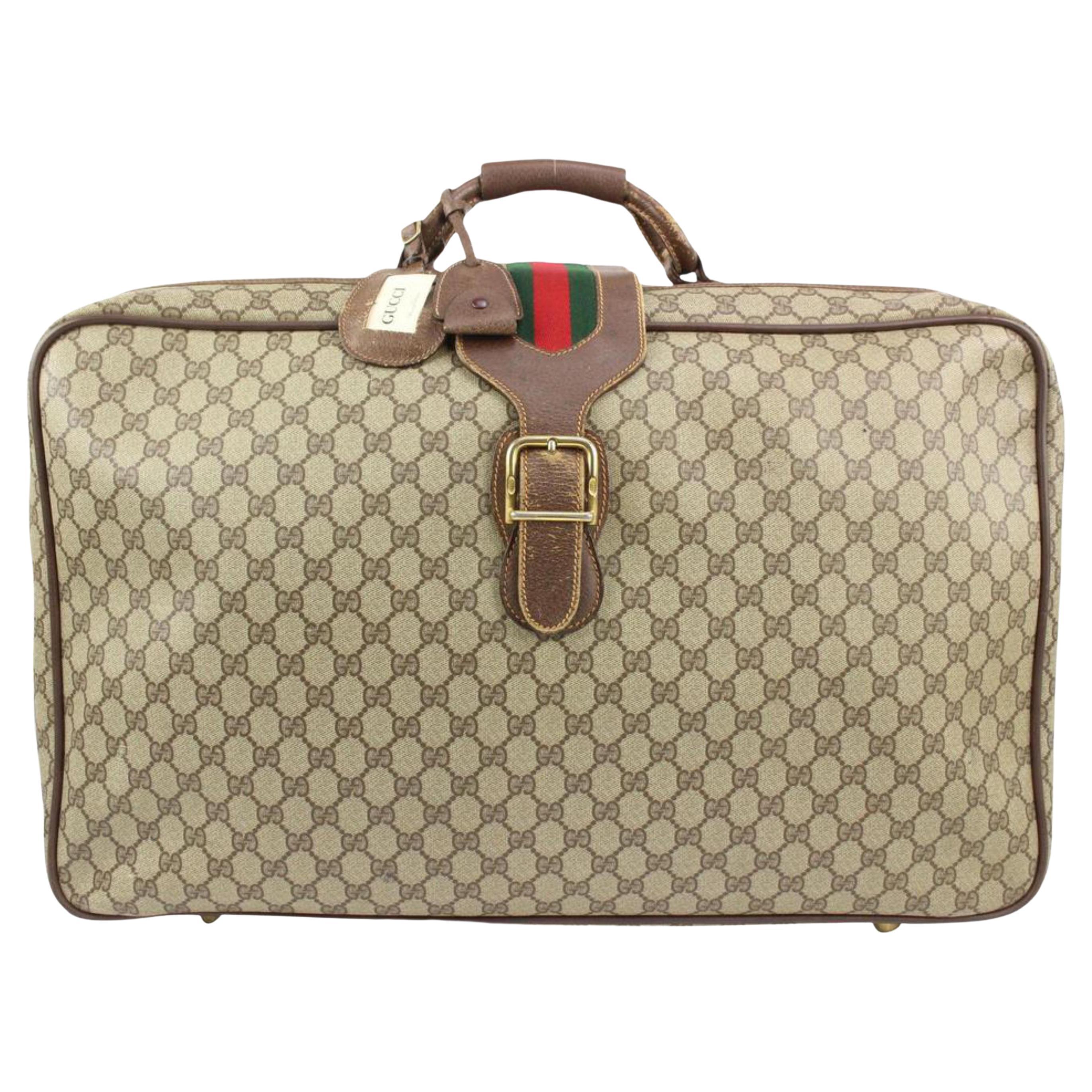 Gucci XL Supreme GG Web Suitcase Soft Trunk Luggage s210g66 For