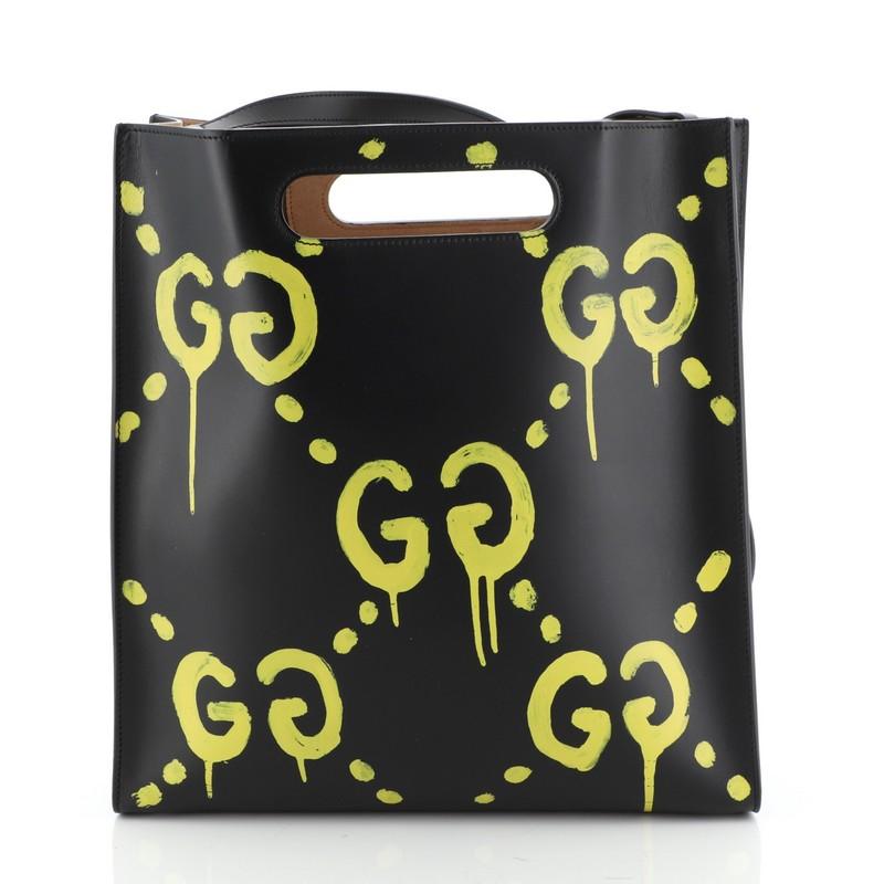 Gucci XL Tote GucciGhost Leather Large In Good Condition In NY, NY
