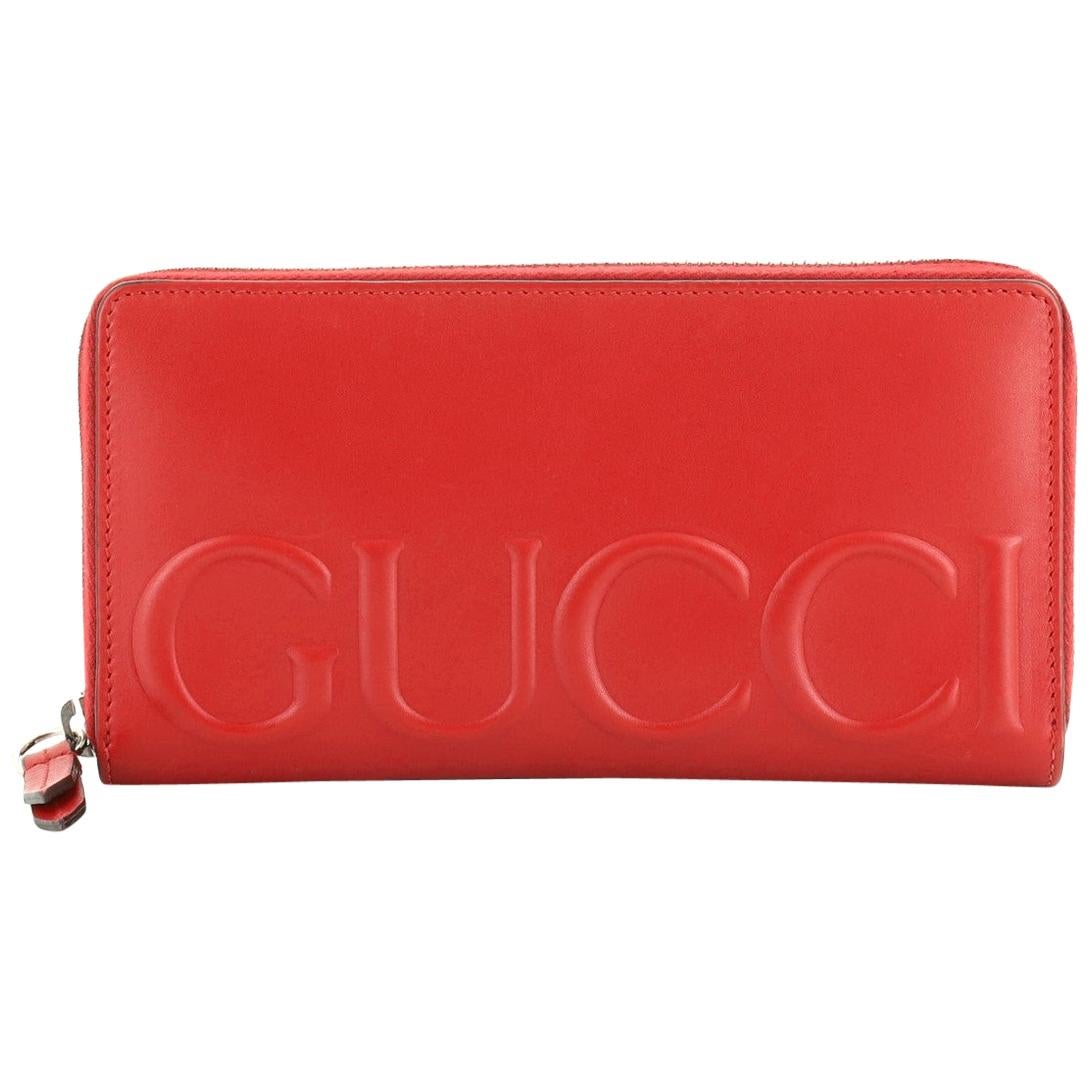 Gucci XL Zip Around Wallet Leather