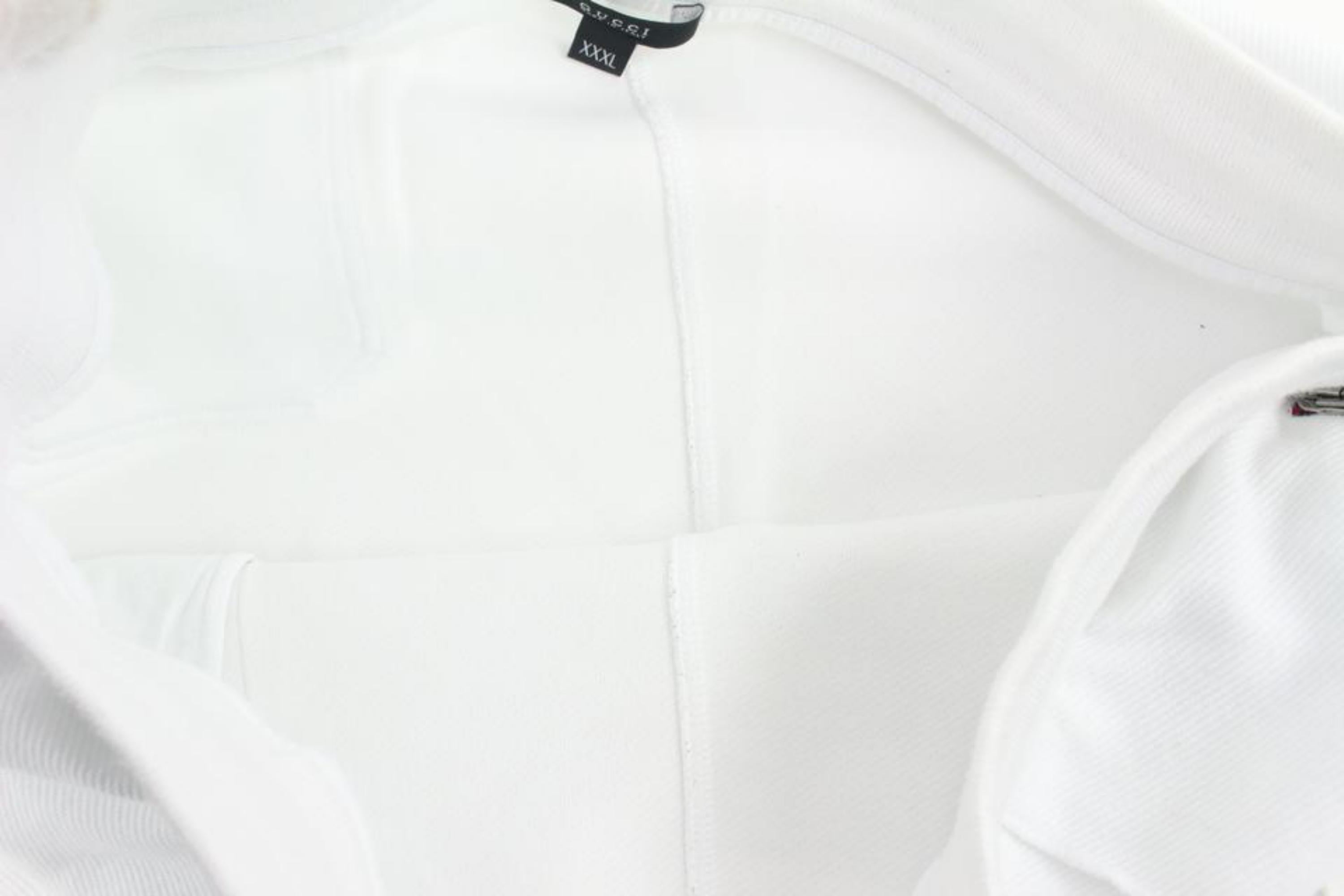 Gucci XXXL White Web Track Pants Jersey Sweat Pants Joggers 120g22 For Sale 4