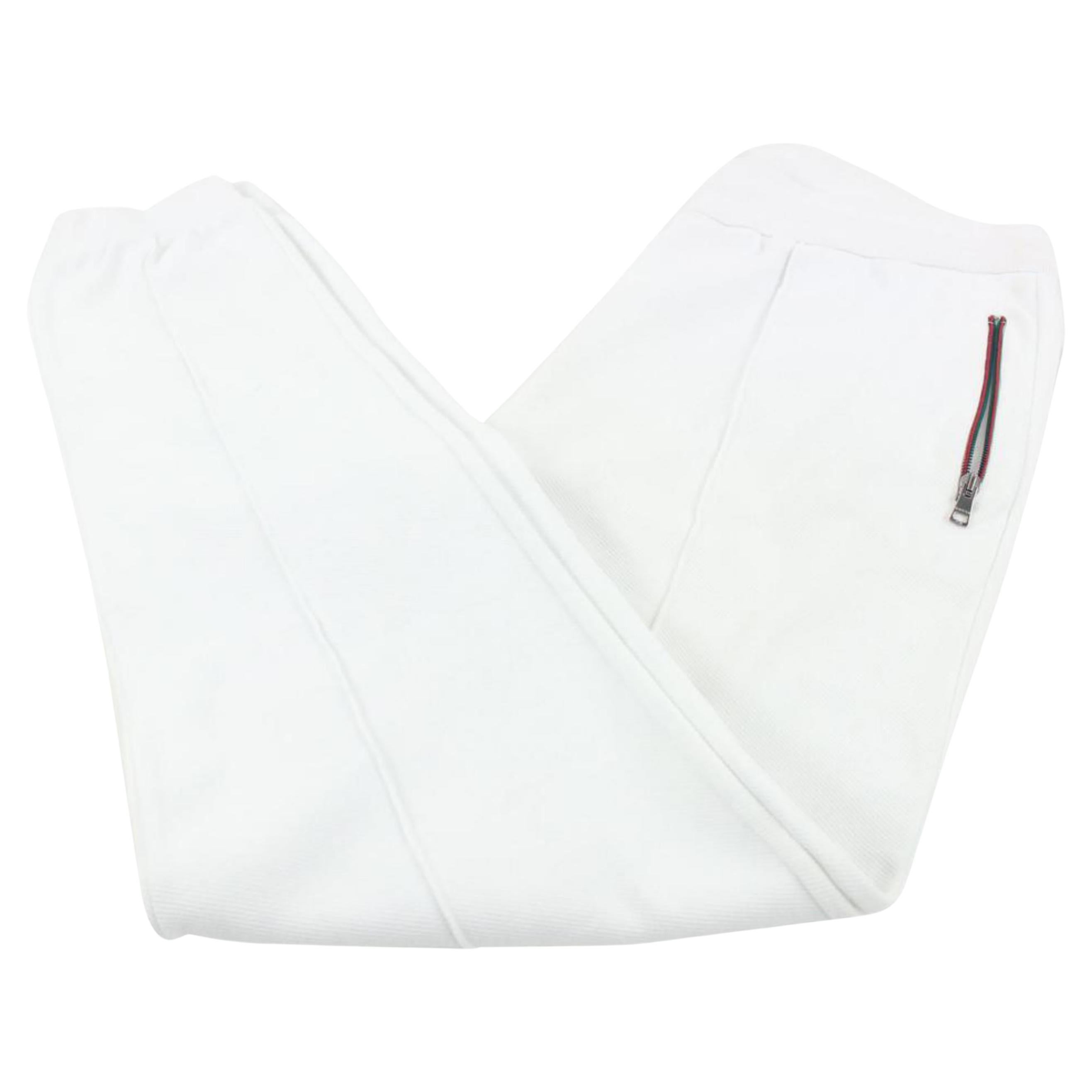 Gucci XXXL White Web Track Pants Jersey Sweat Pants Joggers 120g22
