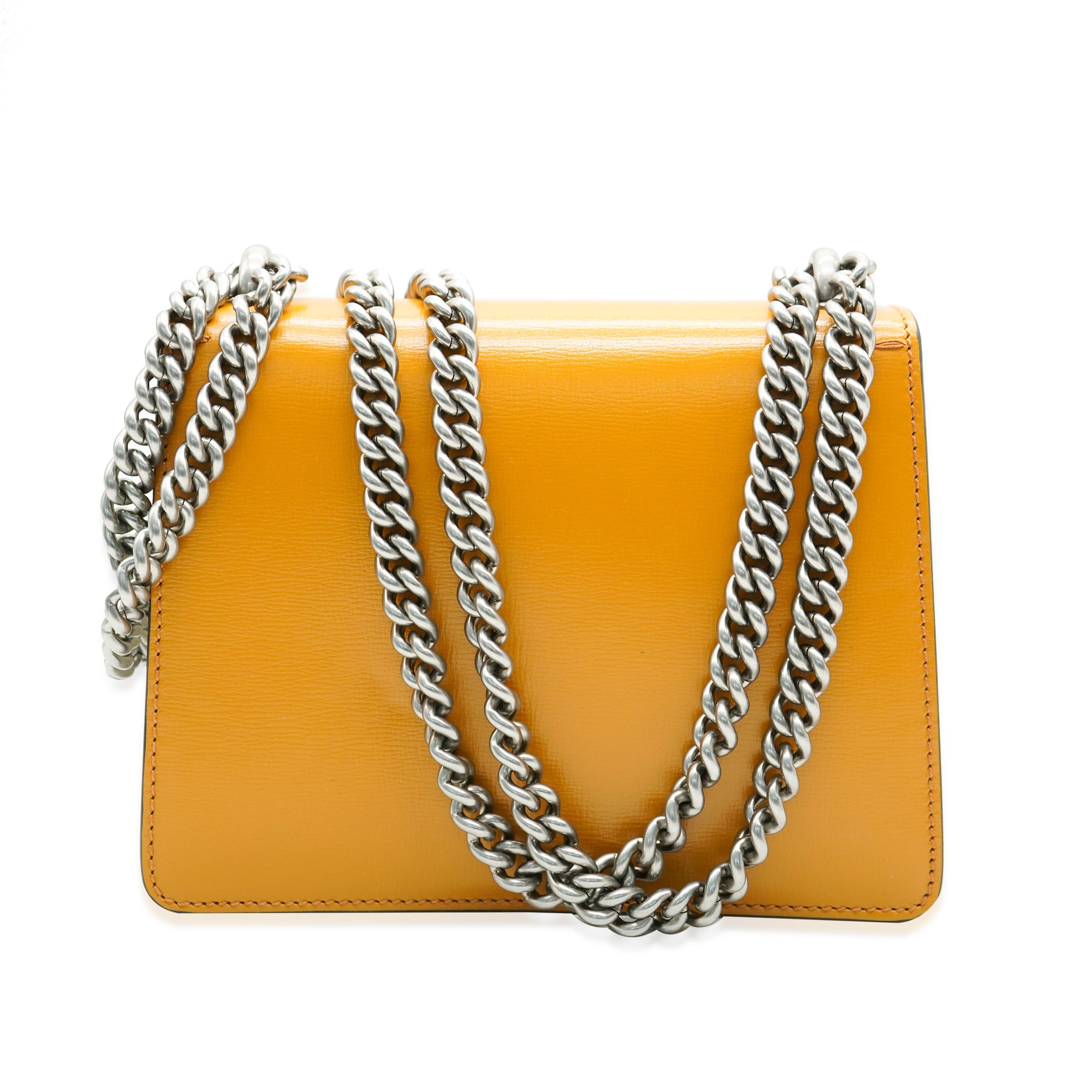 Women's or Men's Gucci Yellow Beige Navy Tricolour Leather Mini Dionysus For Sale