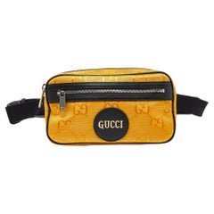 Gucci Yellow/Black GG Nylon and Leather Off the Grid Belt Bag