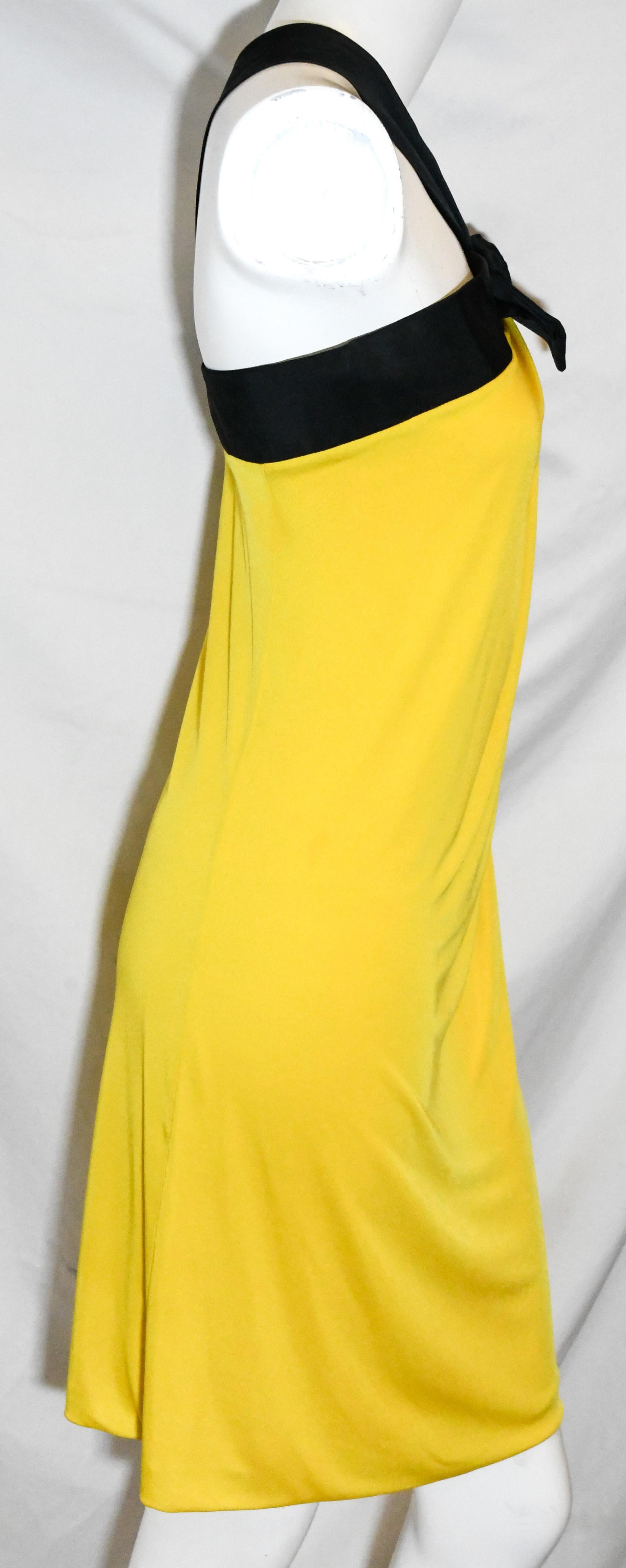 yellow one shoulder dress