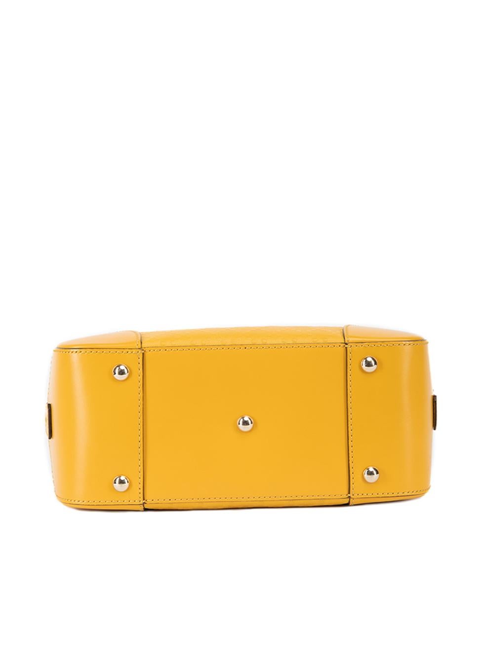 Women's Gucci Yellow Bright Diamante Leather Satchel