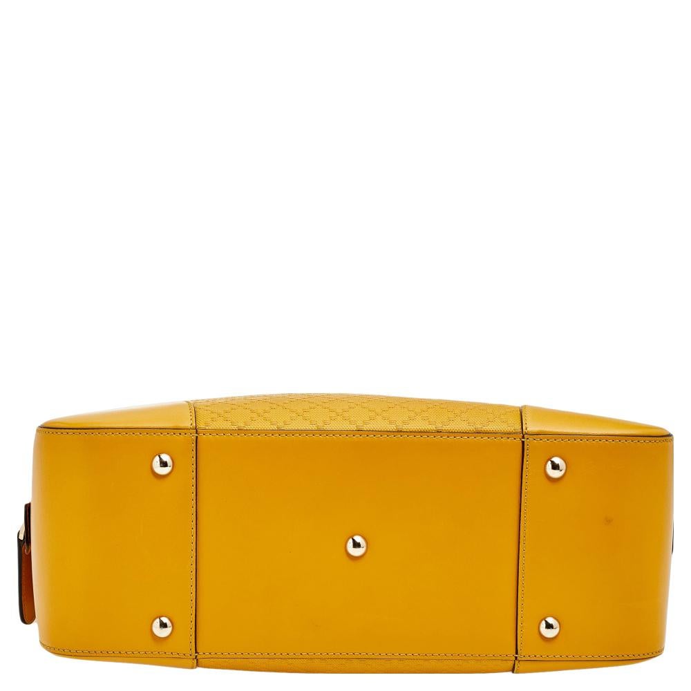 Gucci Yellow Bright Diamante Leather Satchel 1