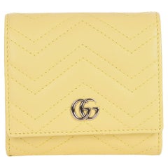Gucci YELLOW CALFSKIN LEATHER MARMONT WALLET