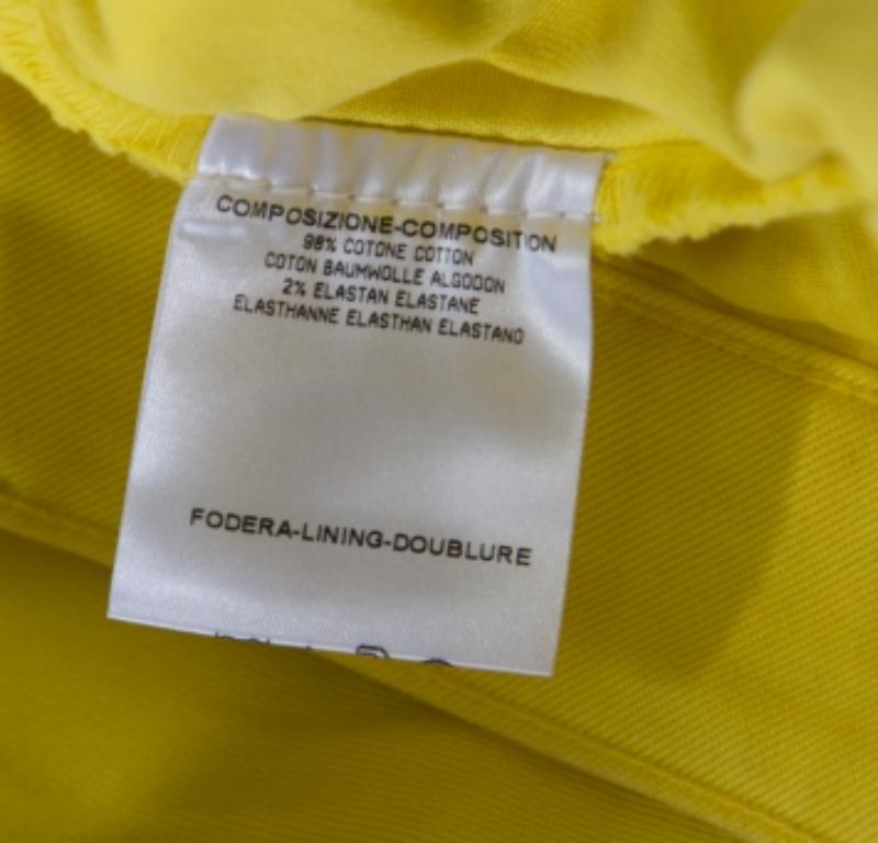 Gucci Jeans cropped in denim giallo M In condizioni ottime in vendita a Dubai, Al Qouz 2