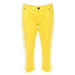 Gucci - Jean court en jean jaune, taille M
