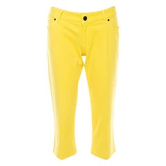 Gucci Yellow Denim Cropped Jeans M