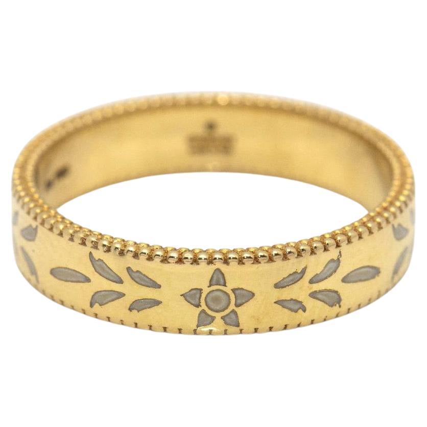 GUCCI Ring aus Gelbgold und Emaille
