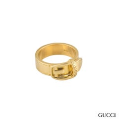 Gucci Yellow Gold Buckle Ring