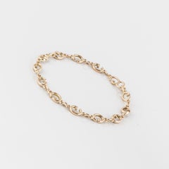 Gucci Yellow Gold Enamel "G" Link Bracelet