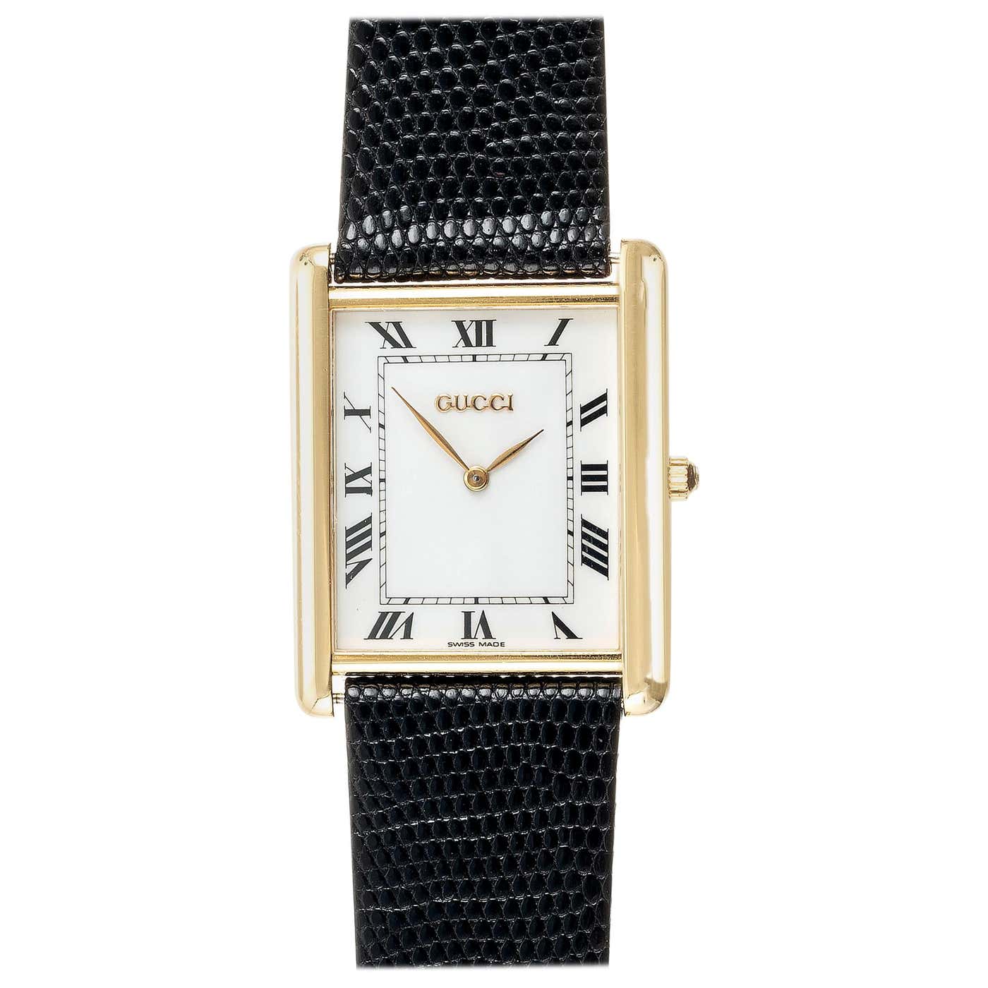 Gucci Yellow Gold Men's Wristwatch at 1stDibs | vintage gucci tank ...