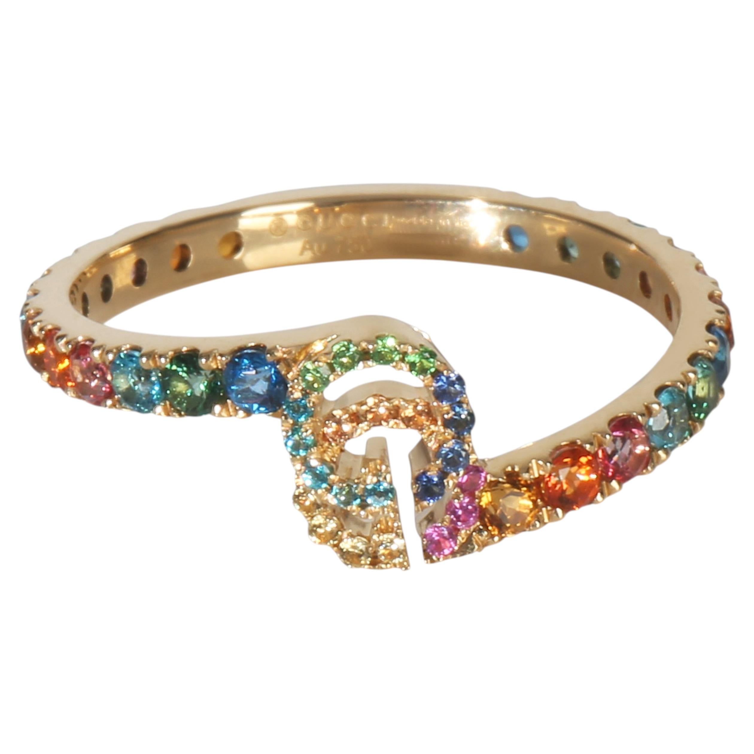 Gucci Yellow Gold  Rainbow G Ring