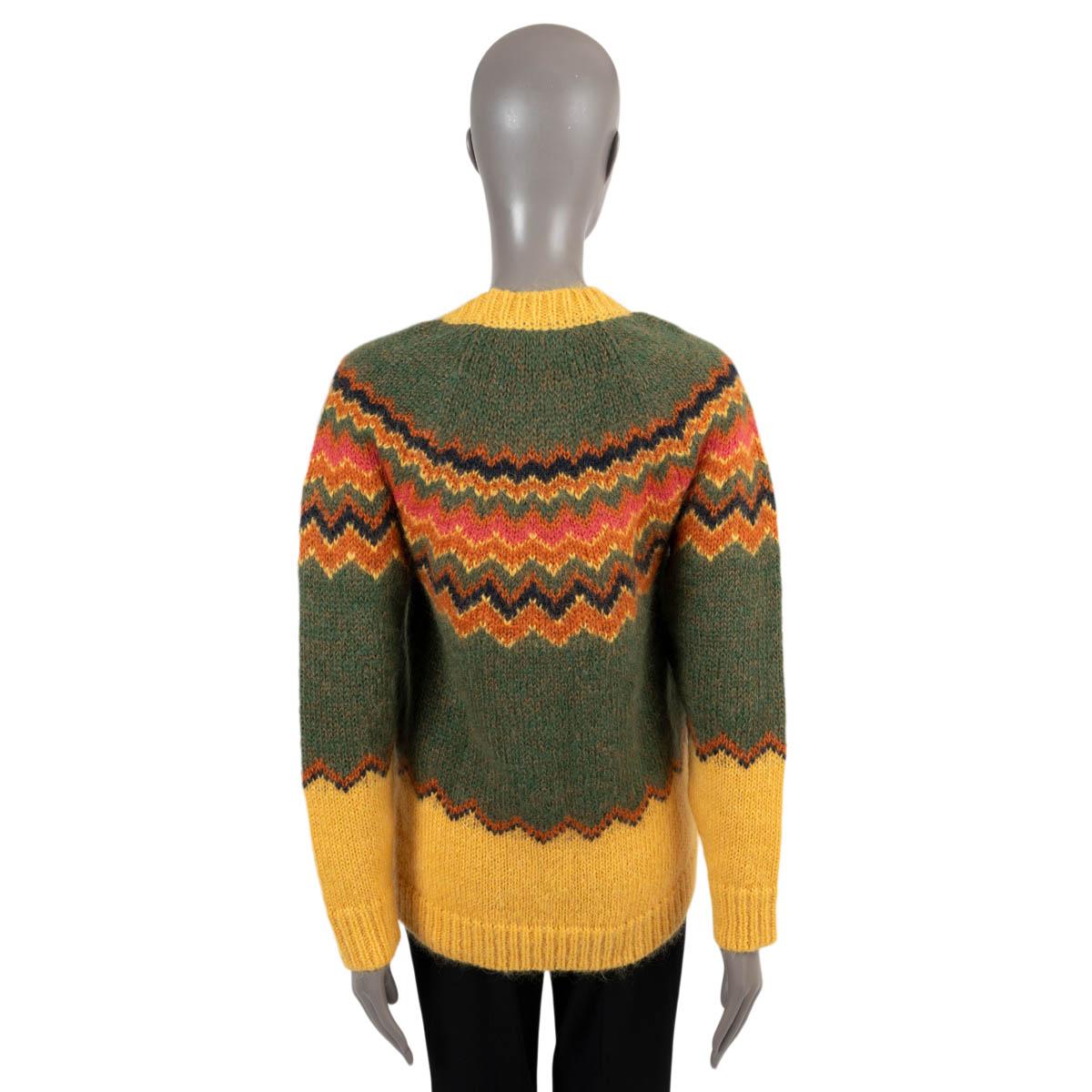 GUCCI yellow green orange mohair 2022 THE NORTH FACE Sweater XS In New Condition For Sale In Zürich, CH