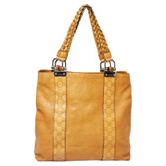 Gucci Yellow Guccissima Leather Large Bamboo Bar Tote