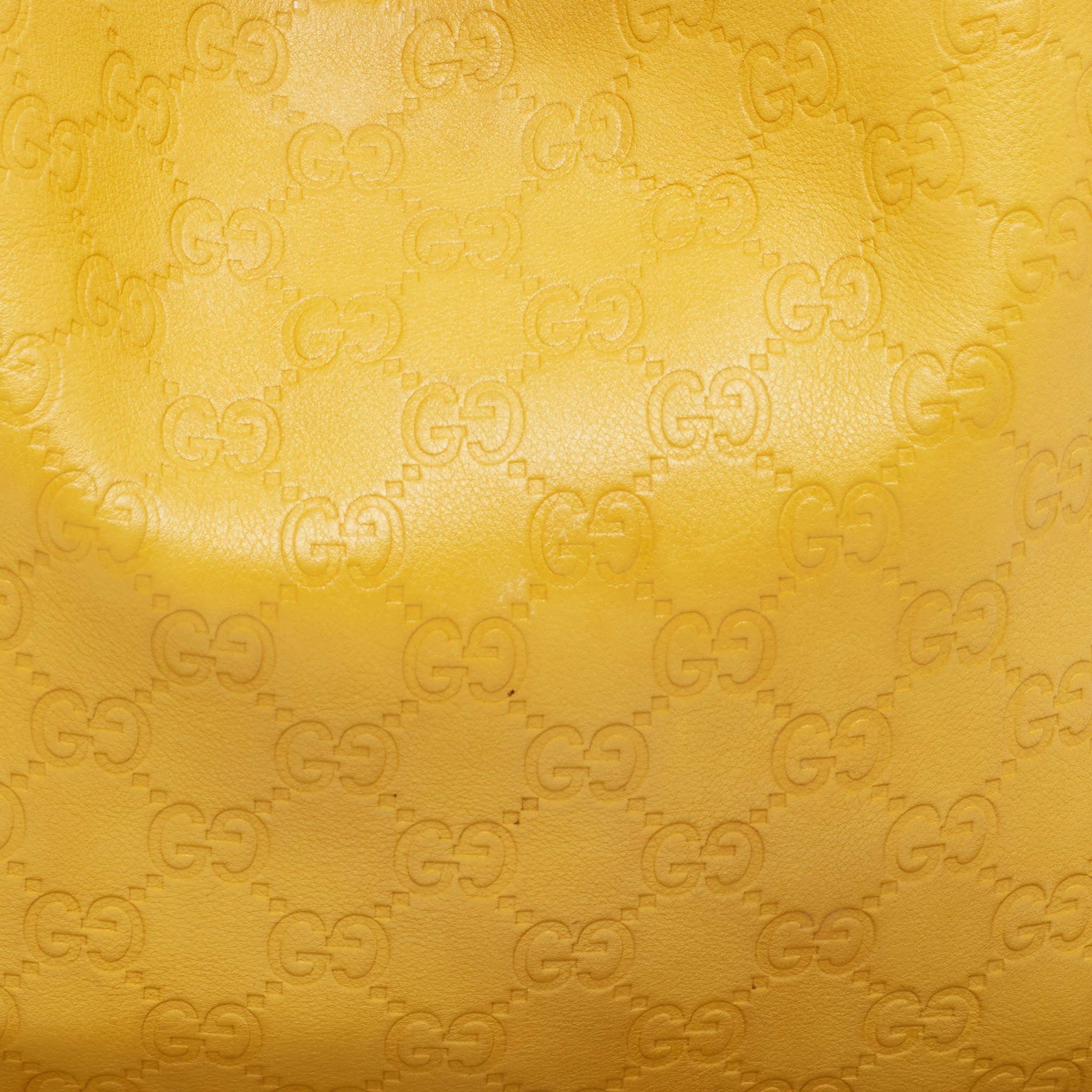 Gucci Yellow Guccissima Leather Medium Britt Hobo 2