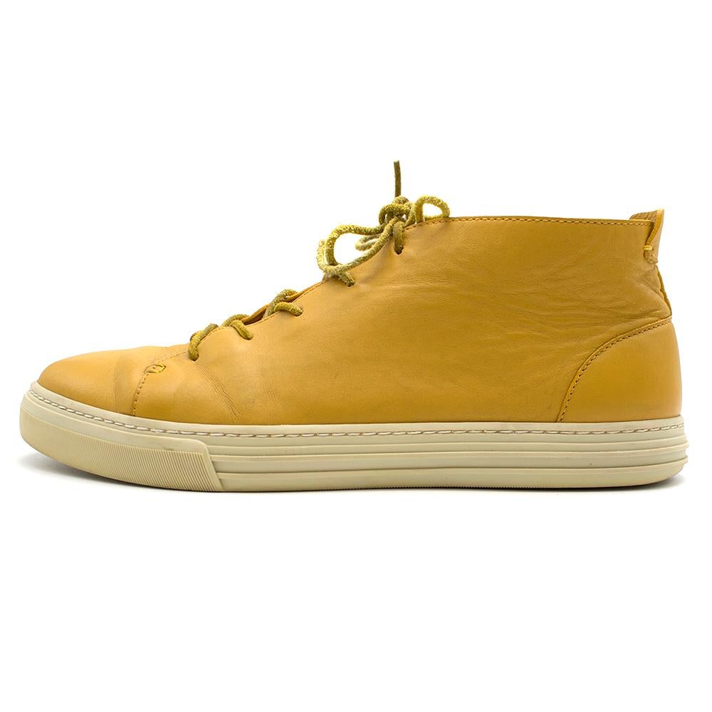 Gucci Yellow Leather Lace Up Shoes SIZE 42 1