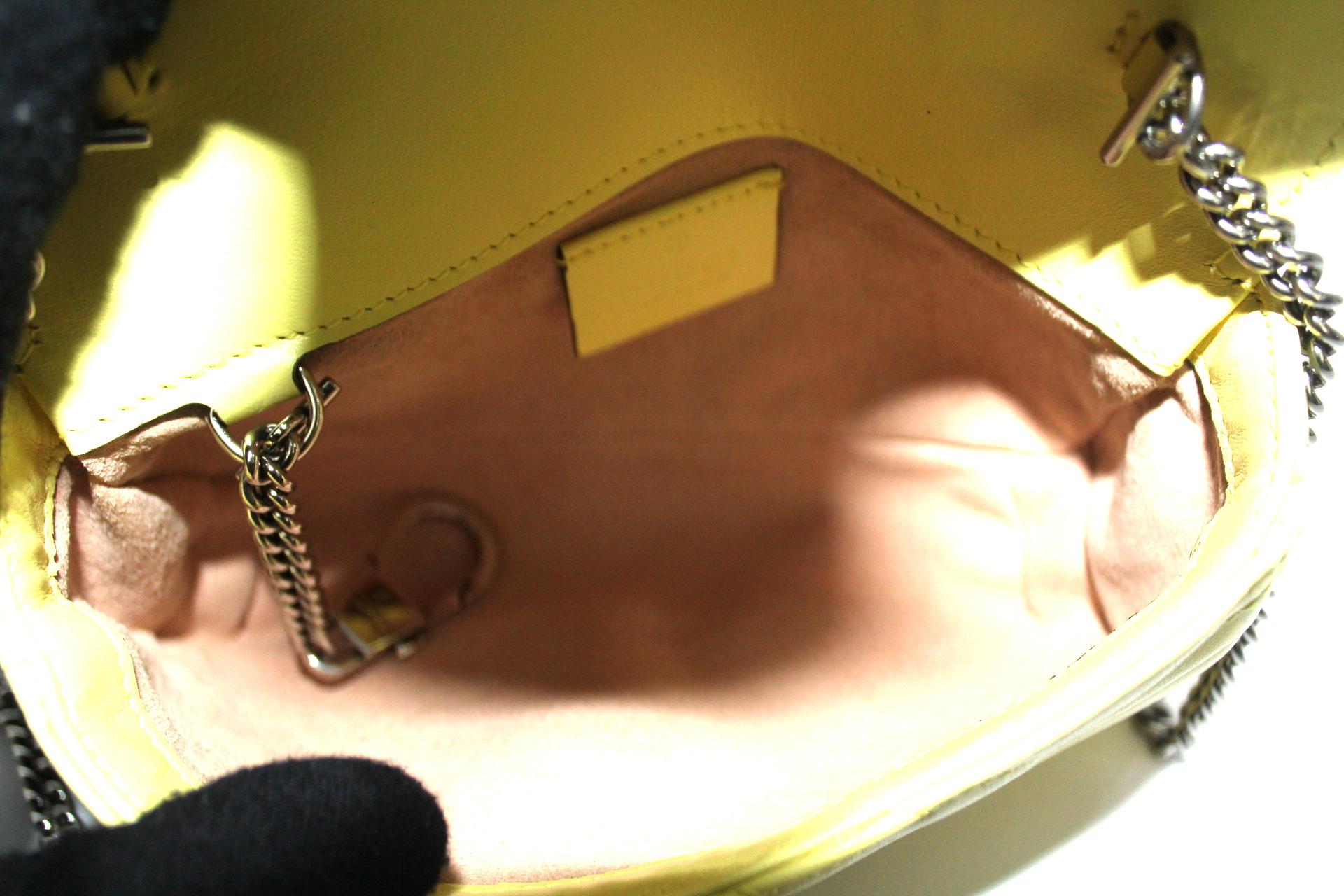 Women's Gucci Yellow Leather Marmont Bag