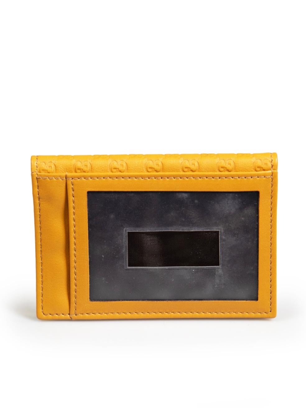 Gucci Yellow Leather Microguccissima Cardholder In New Condition In London, GB