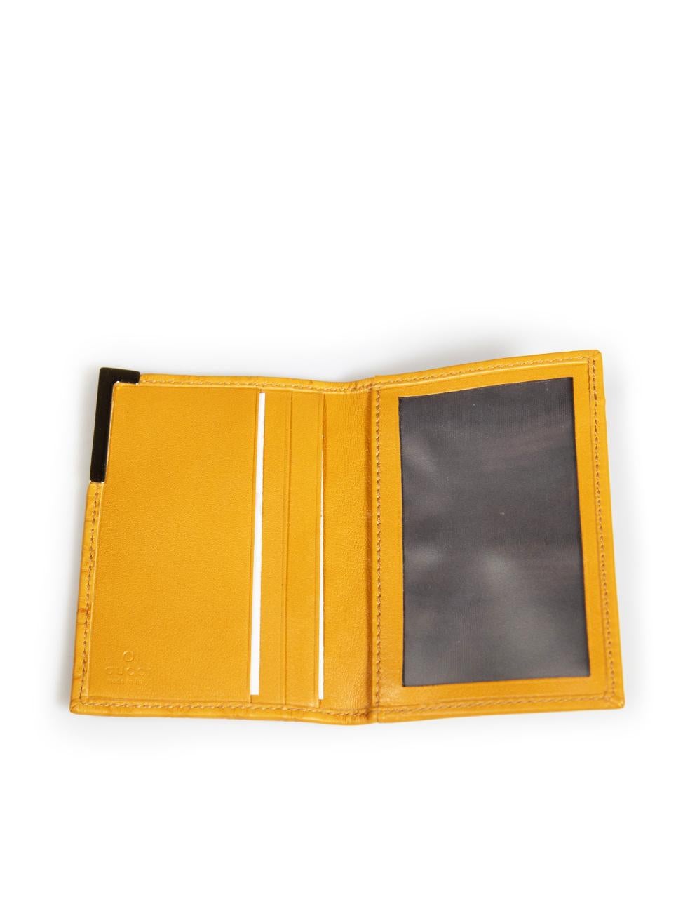 Gucci Yellow Leather Microguccissima Cardholder 2