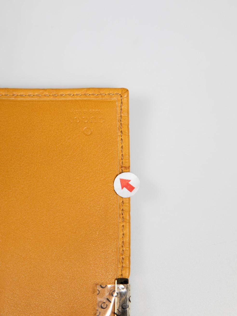 Gucci Yellow Leather Microguccissima Cardholder 4