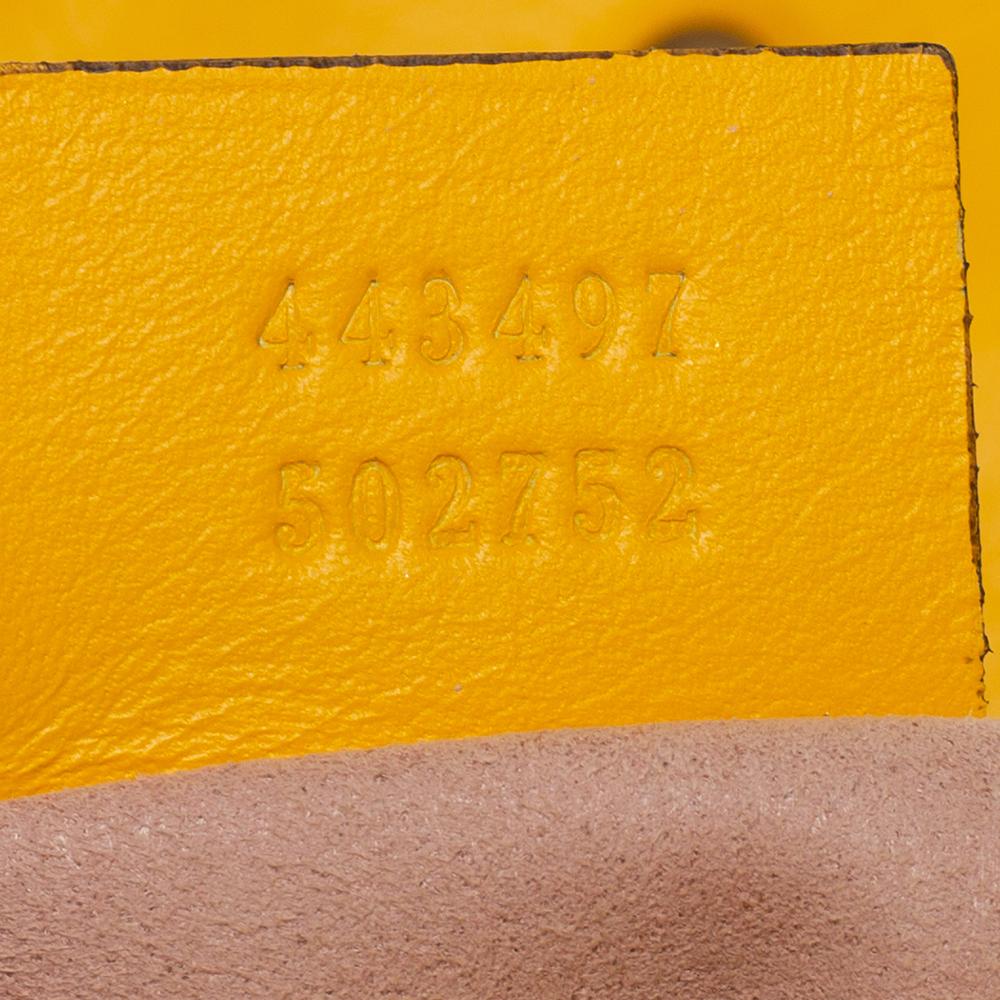 Gucci Yellow Matelassé Leather Small GG Marmont Shoulder Bag 3
