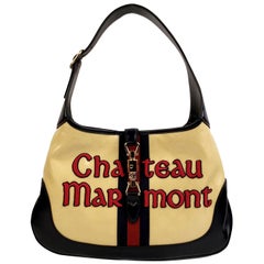 Gucci Yellow Monogram Jackie Chateau Marmont Medium Hobo Bag