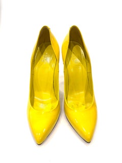 Gucci Yellow Patent Leather Heels  Size 38.5