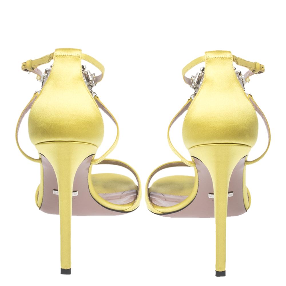 gucci heels yellow