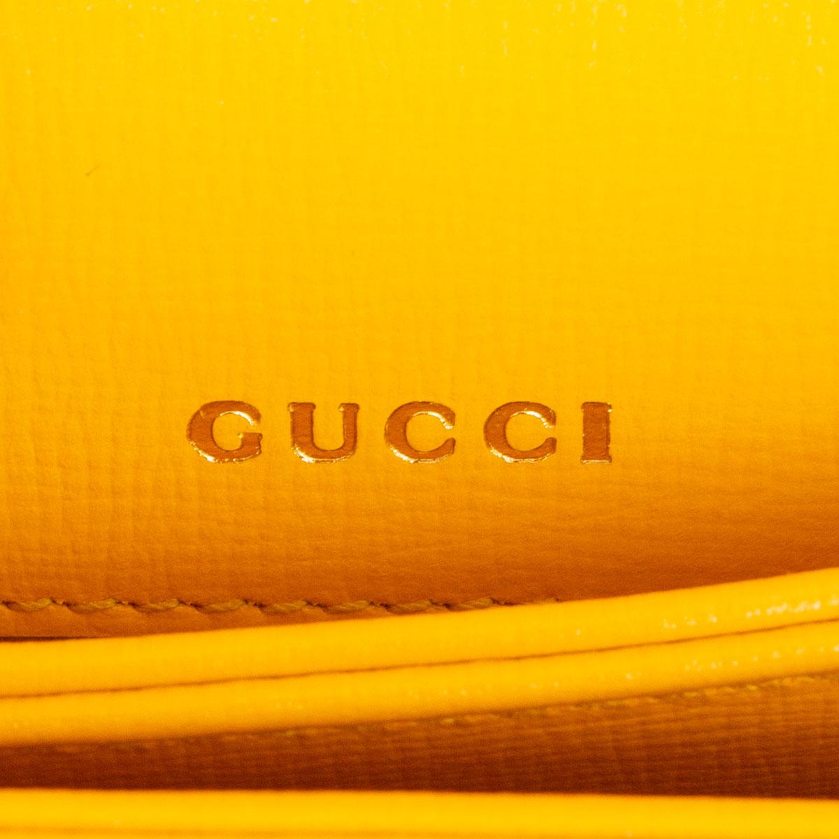 Yellow GUCCI yellow smooth leather HORSEBIT 1955 Shoulder Bag
