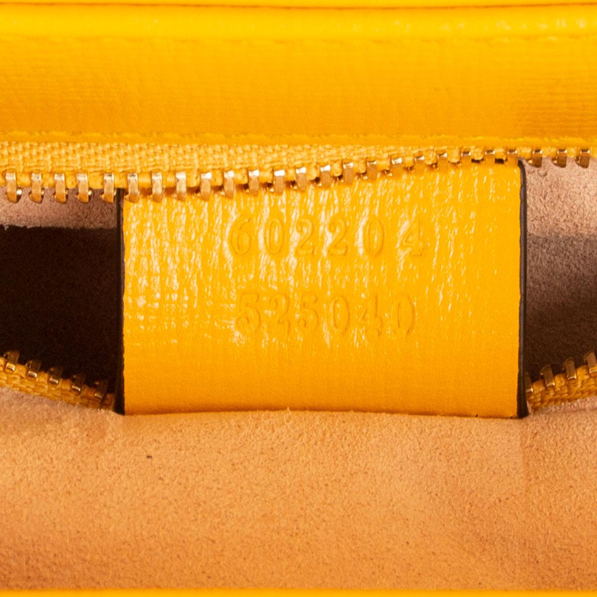 GUCCI yellow smooth leather HORSEBIT 1955 Shoulder Bag In Excellent Condition In Zürich, CH