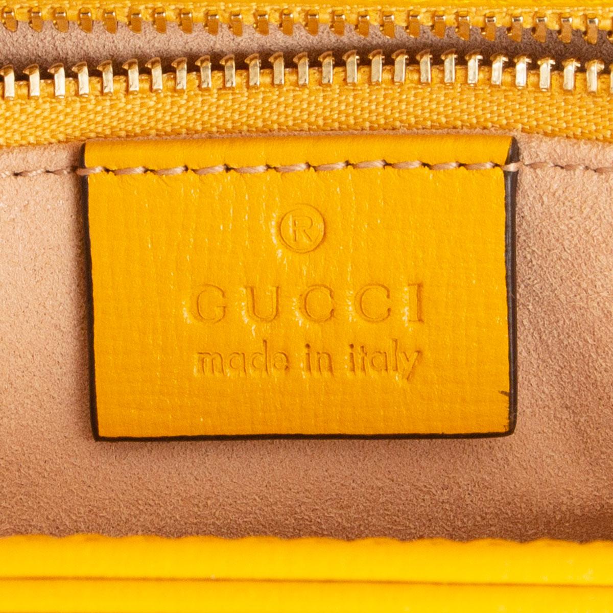 Women's GUCCI yellow smooth leather HORSEBIT 1955 Shoulder Bag