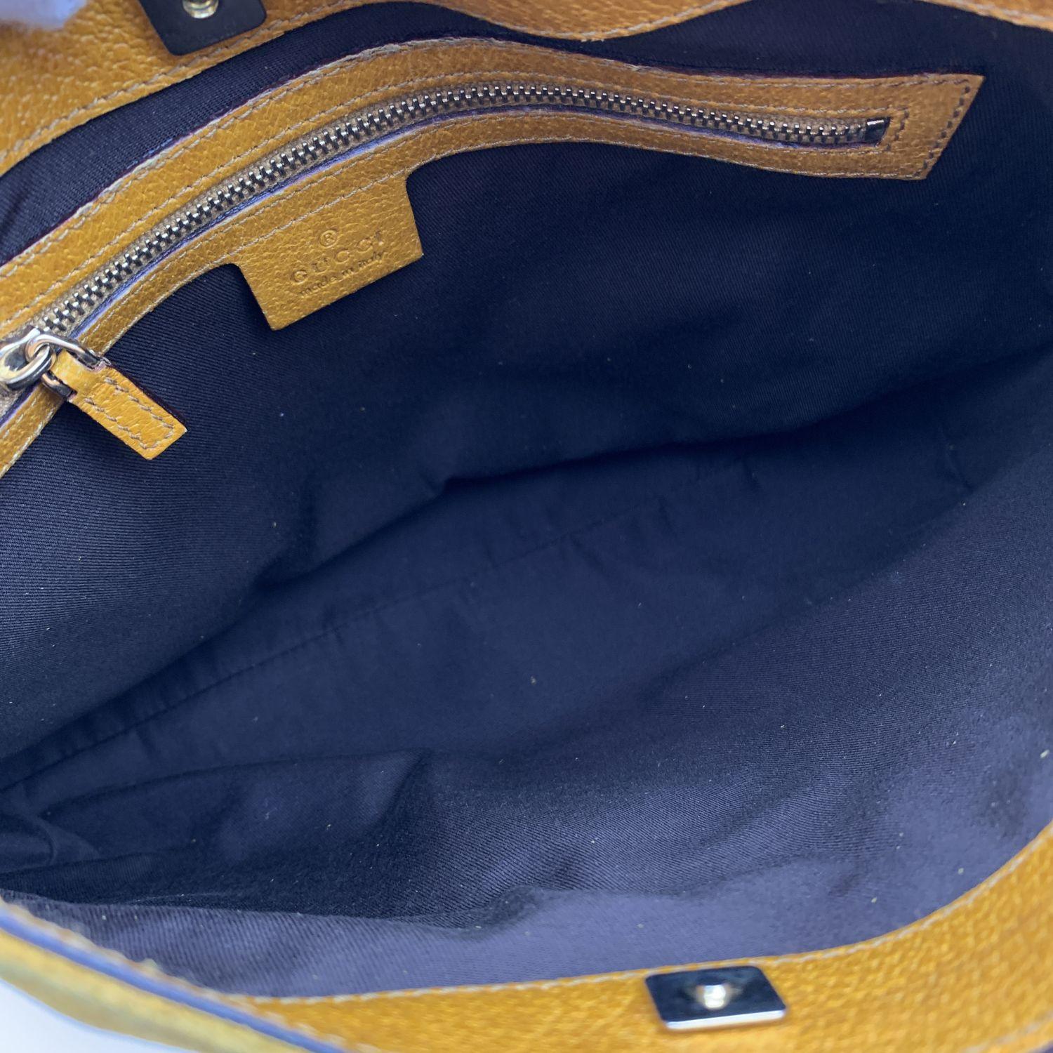 Women's Gucci Yellow Suede and Leather Horsebit Hasler Hobo Shoulder Bag
