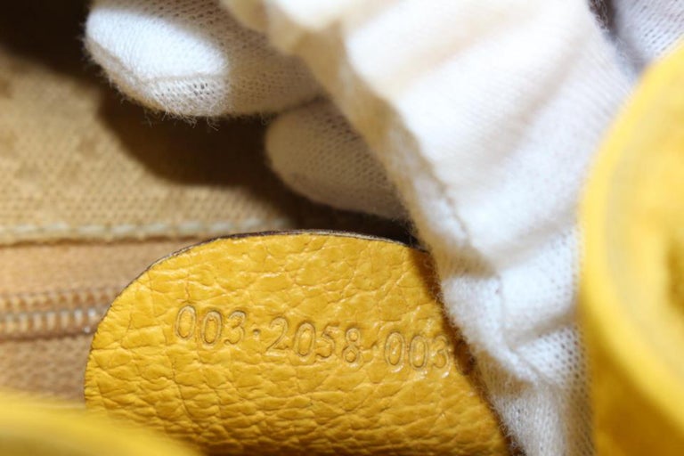 Gucci Yellow Suede Mini Bamboo Backpack 54gz421s For Sale at  display picture 1