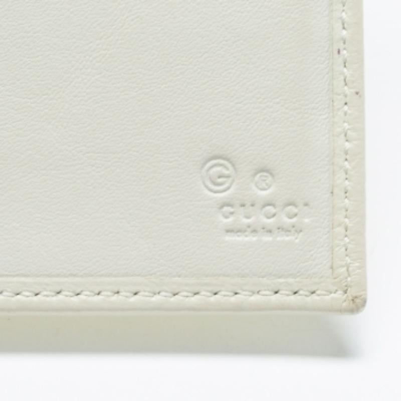 Gucci Yellow/White GG Canvas and Leather Continental Wallet For Sale 3